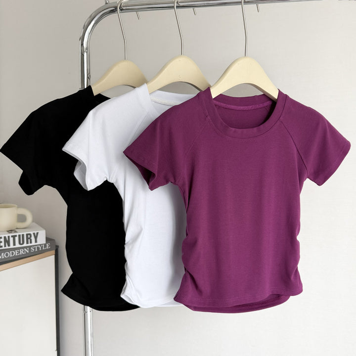 Femme Split-Back Fritid T-Shirt Stilla