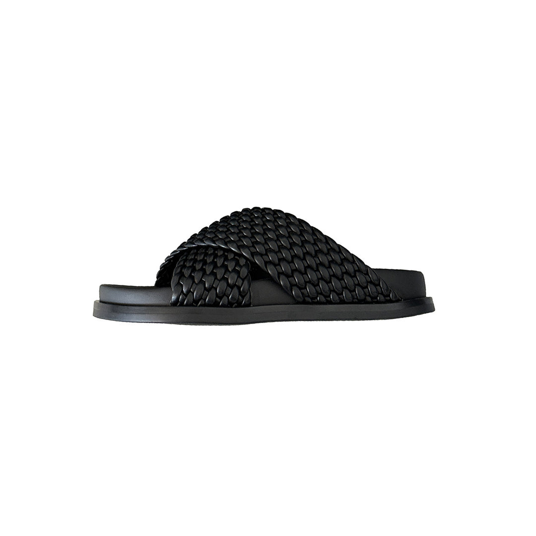 Femme Krydset Vevet Slide Sandaler Stilla