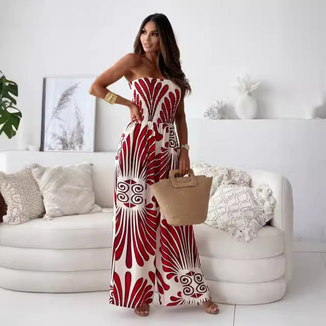 Dame slidstærkt blomstershirt jumpsuit Stilla