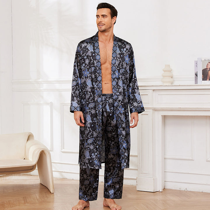 Herrer pyjamas med elegant kimono-design Stilla