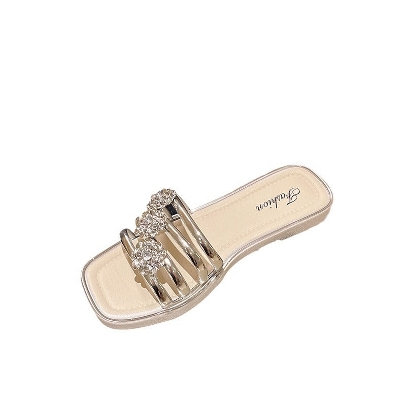 Dame Elegante og pyntede sandaler med glitrende applikationer Stilla