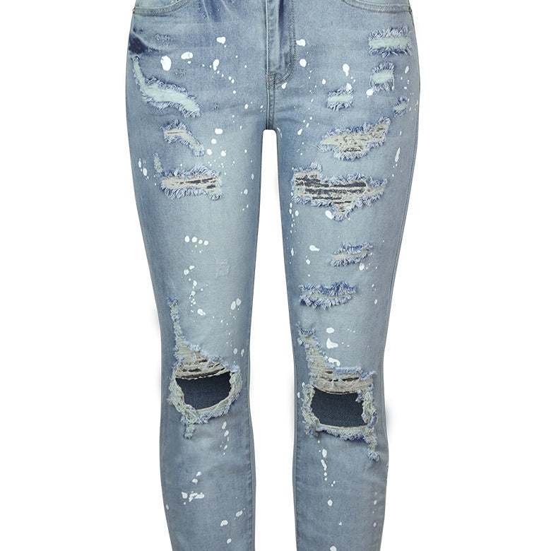 Dame moderne og stilfulde skinny jeans med vintage-detaljer Stilla