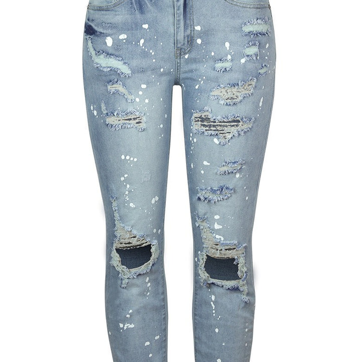 Dame moderne og stilfulde skinny jeans med vintage-detaljer Stilla