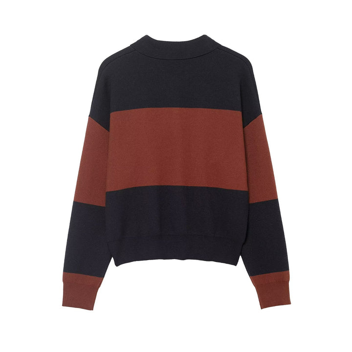 Kvinders casual polo skjorte sweater med sænkede skuldre Stilla