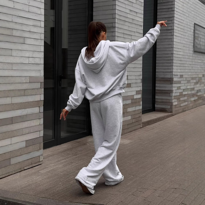Dame afslappet hoodie og løs joggingbukser Stilla
