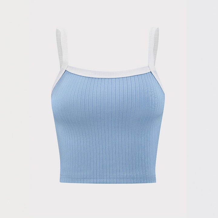 Dame strop top med elastisk rib-design og justerbare stropper Stilla