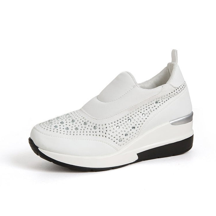 Dame Åndbare Slip-On Sneakers med Rhinsten Stilla