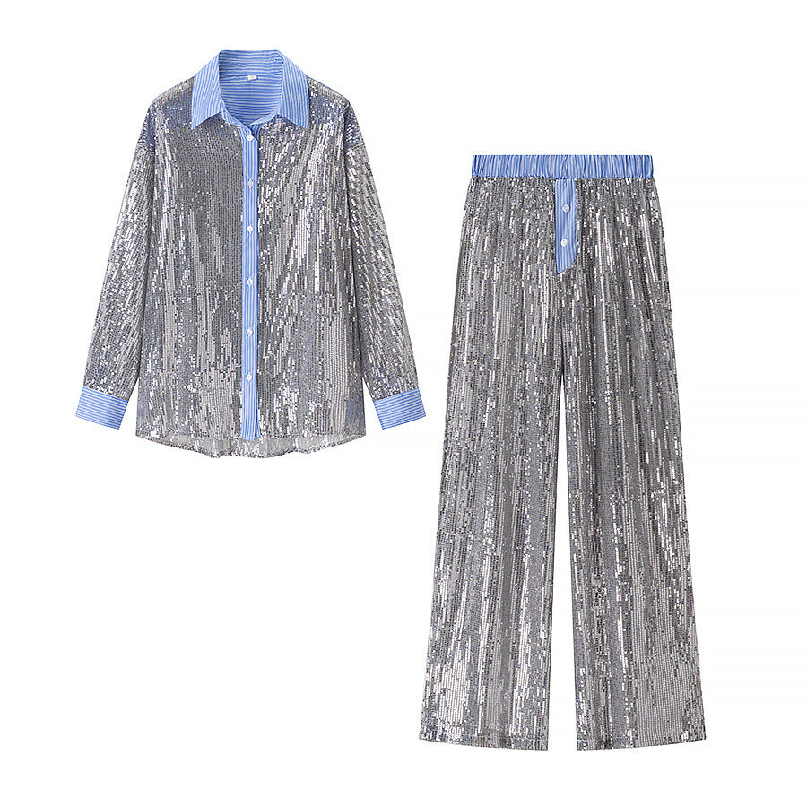 Dames Glamorous Pyjamasæt med Pailletter Stilla