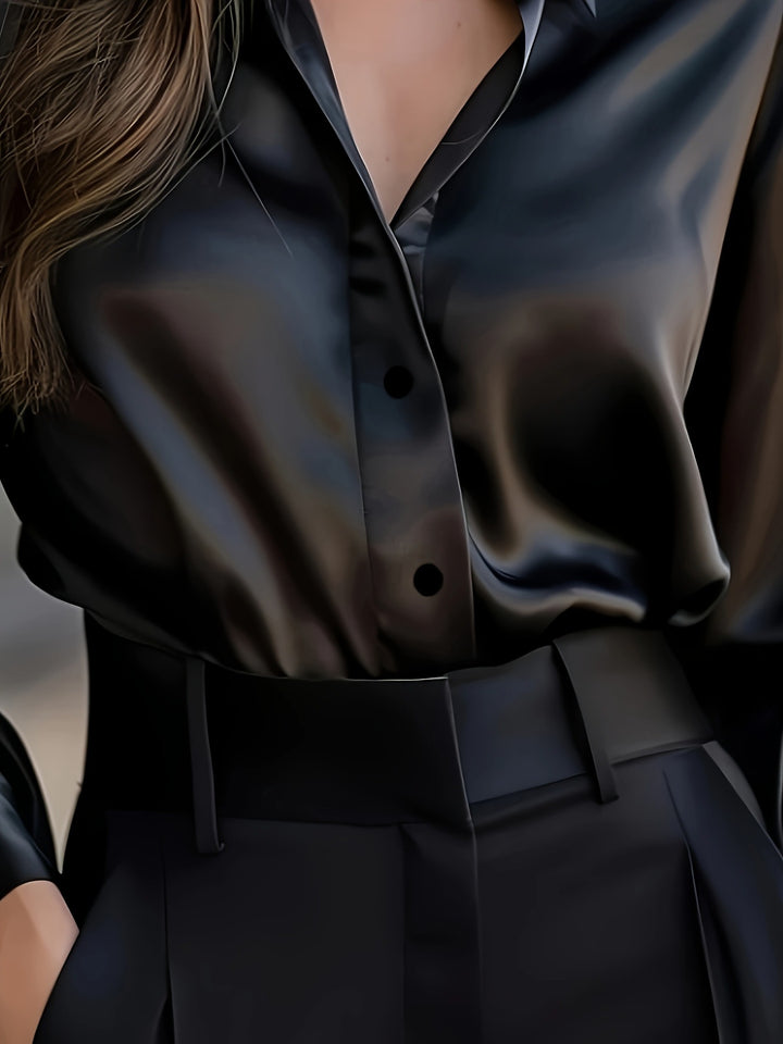 Dame elegant silke bluse Stilla
