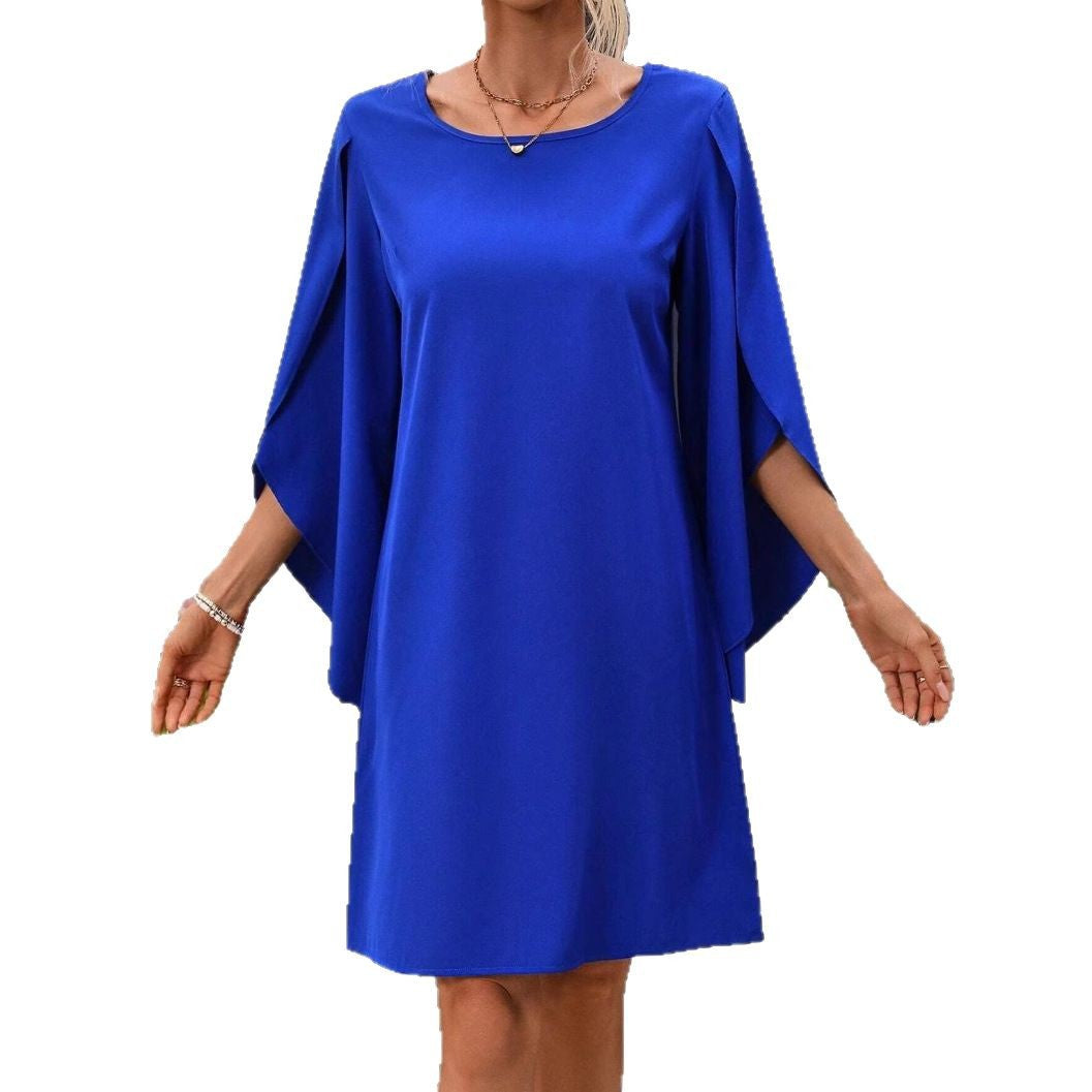 Dame Elegant Cape-Ærme Kjole Stilla