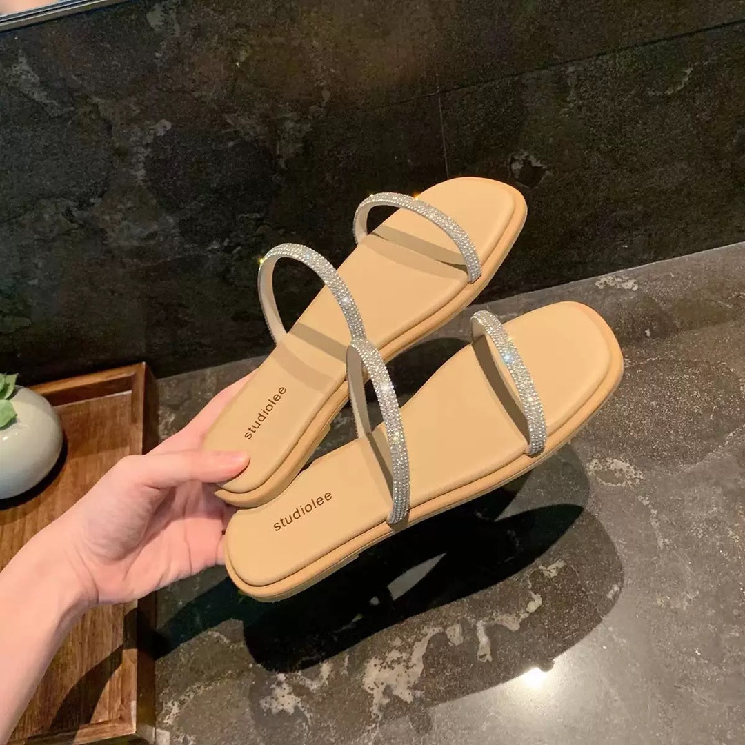 Damers elegante strass slide sandaler Stilla
