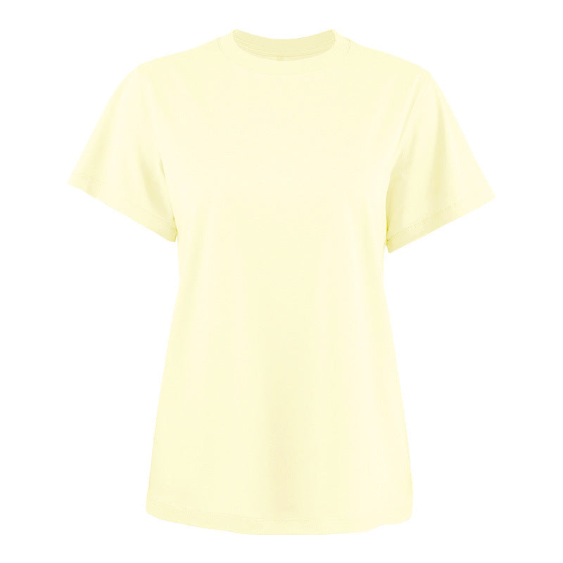 Dame Basis T-shirt i høj kvalitet bomuld med rund halsudskæring Stilla