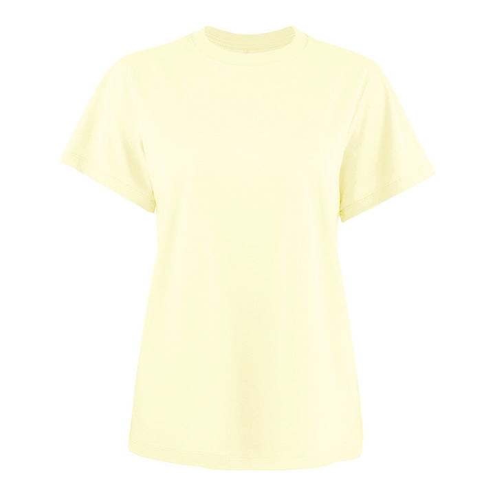 Dame Basis T-shirt i høj kvalitet bomuld med rund halsudskæring Stilla