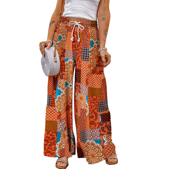 Dame Bredde Bensnit Patchwork Bukser Stilla