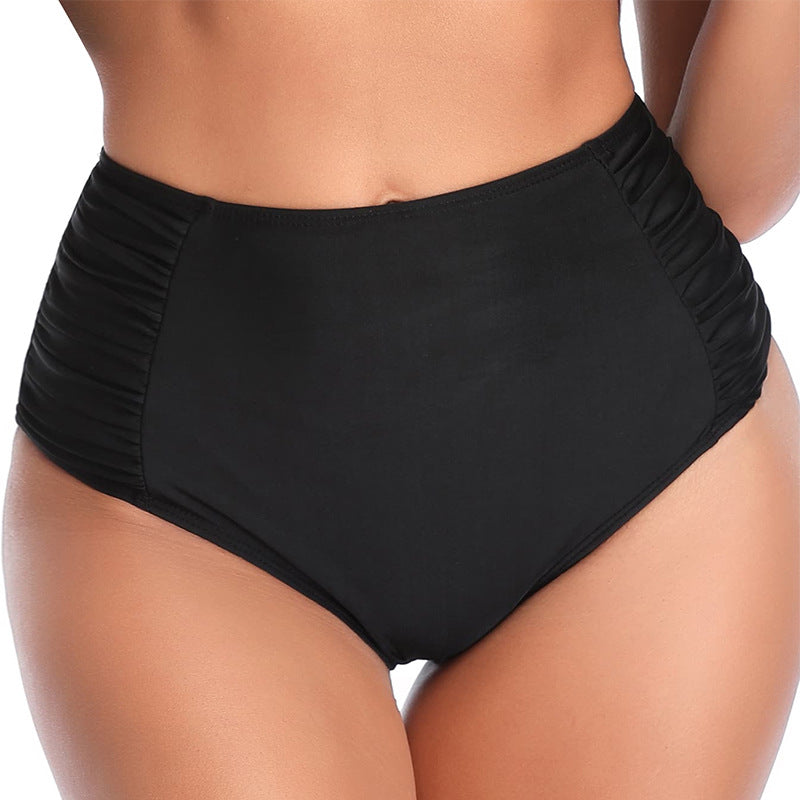 Dame bikini-bukser med høj skæring og raffineret flæse-design Stilla