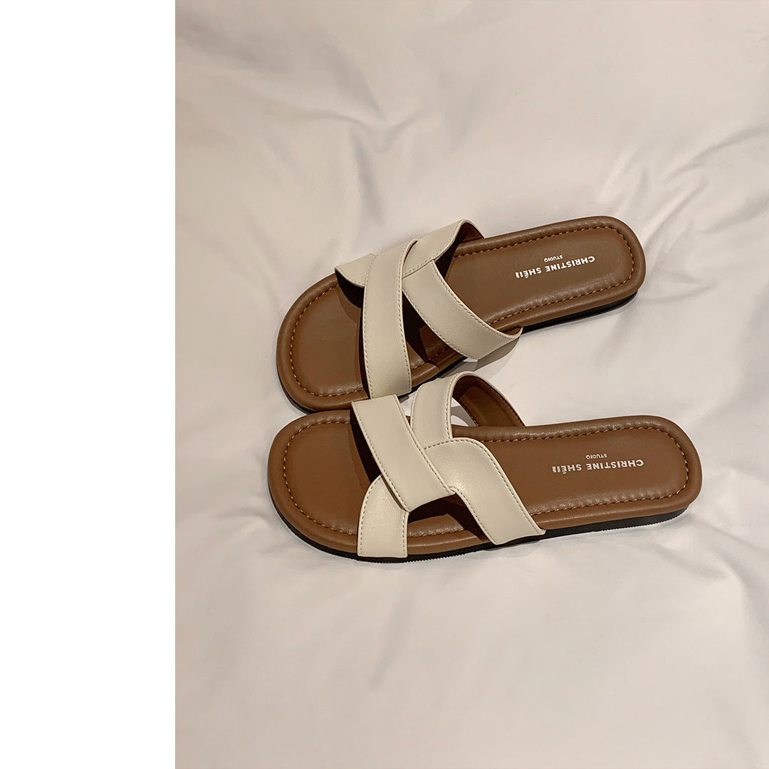Dame justerbare krydsrem glidende sandaler Stilla