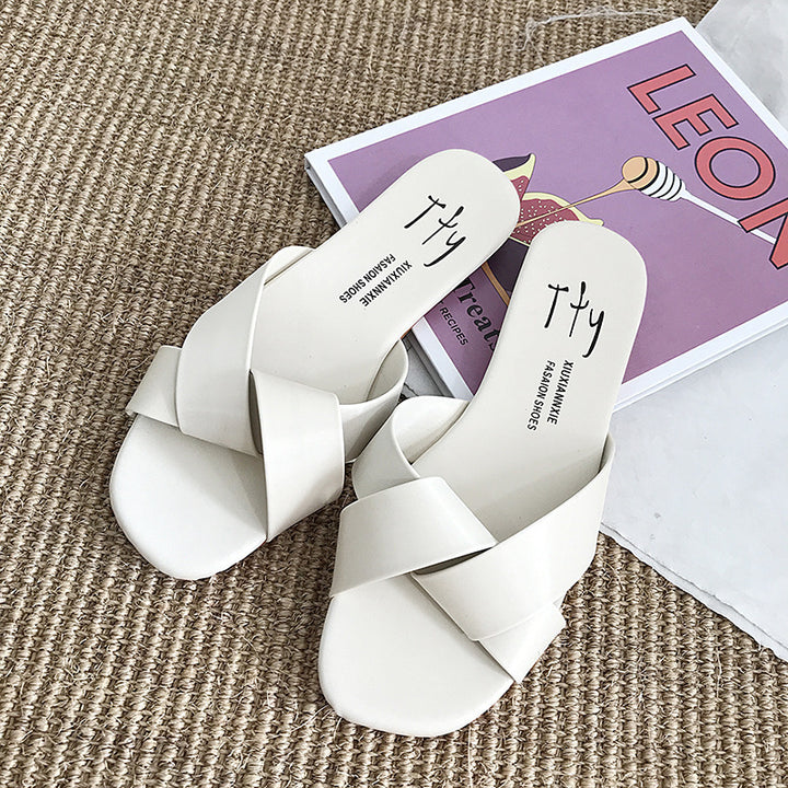 Damer mode sandaler med krydset rem Stilla