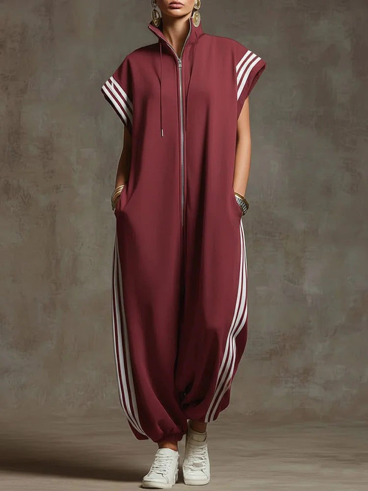 Dame Stylish Jumpsuit med moderne kontraster Skovae