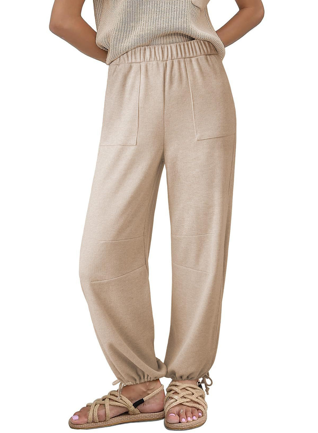 Dame Relaxed Fit Rib Bukser