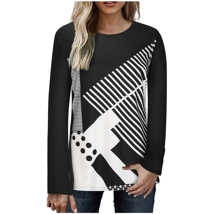 Stilla | Elegant Print Fashion Lange Ærme T-shirt