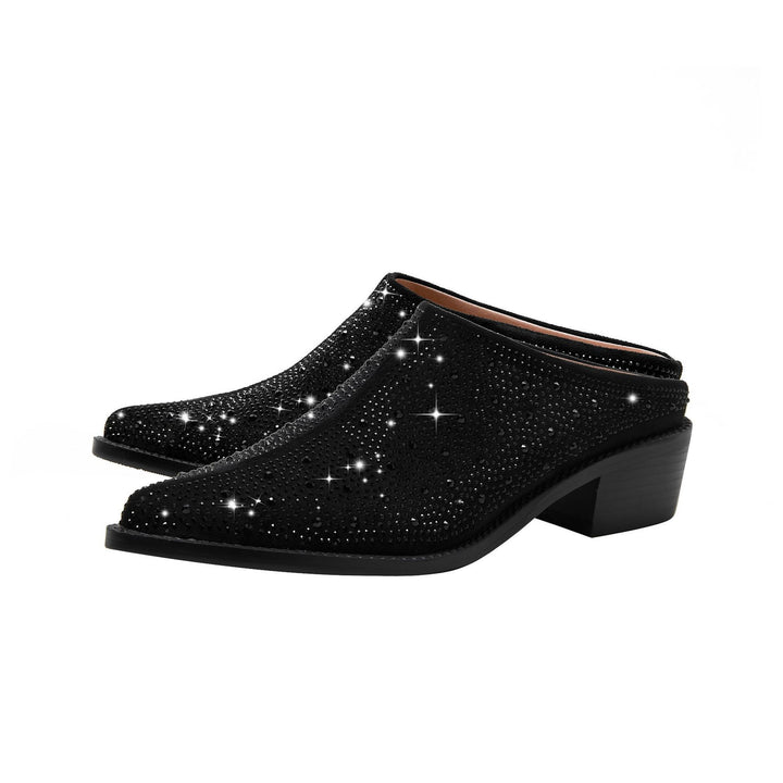 Femme Strass-besatte Mule Clogs Stilla