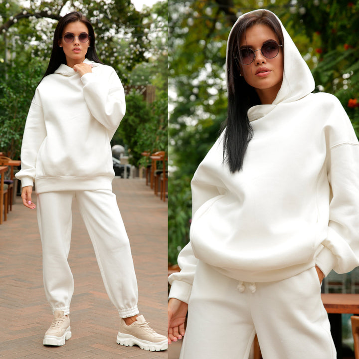 Kvinders komfortable hoodie og jogger sæt Skovae