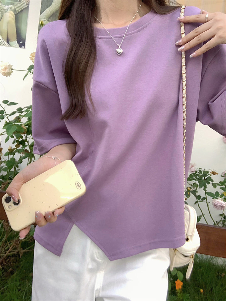 Damer Casual Oversized Kortærmet T-Shirt Stilla
