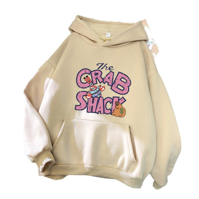Kvinder hoodie med kreativ krabbe motiv Skovae