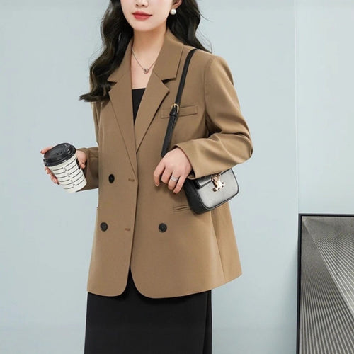 Kvinders stilfulde oversized blazer med dobbelt knapfane og stilfulde detaljer Stilla