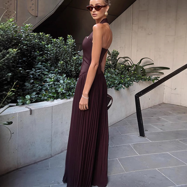 Kvindernes elegante maxi kjole med chic stropdesign Stilla