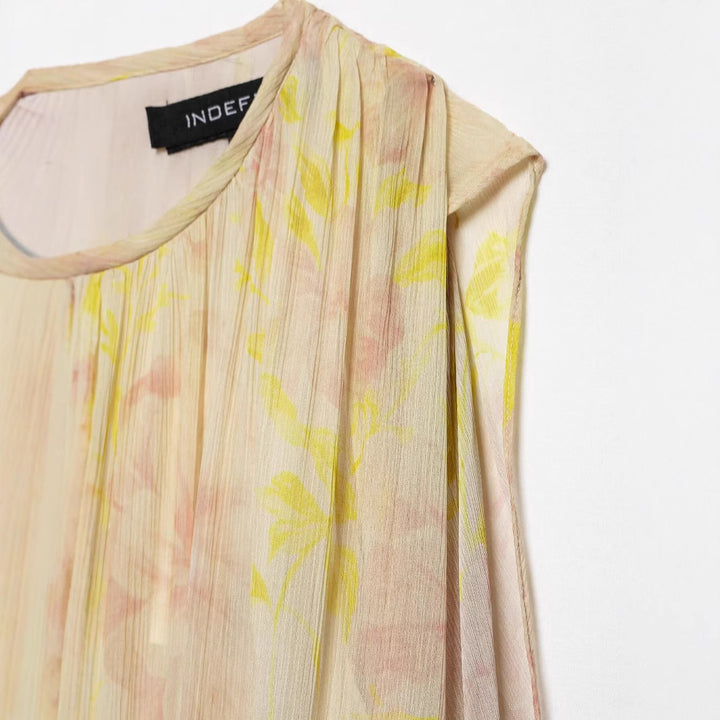 Femme ærmeløs blomstertryk bluse Stilla