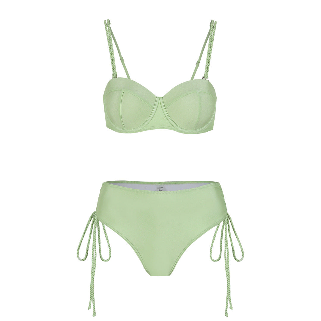 Dame bikini-sæt med polstret top og raffinerede snøre detaljer Stilla