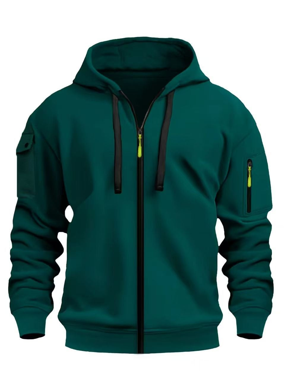 Herre hoodie jakke med funktionelle lynlås lommer og moderne snit Skovae
