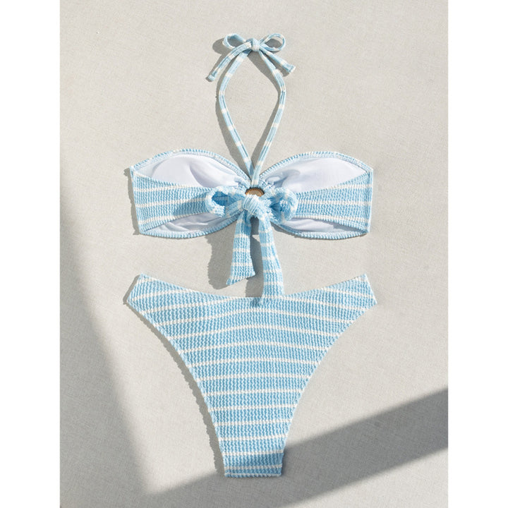 Damer med flæseudskæring højt skåret bikini-sæt Stilla