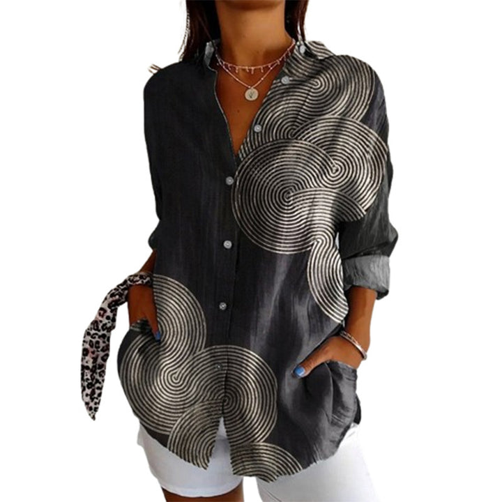Dame Elegant og stilfuld bluse med geometrisk mønster Stilla