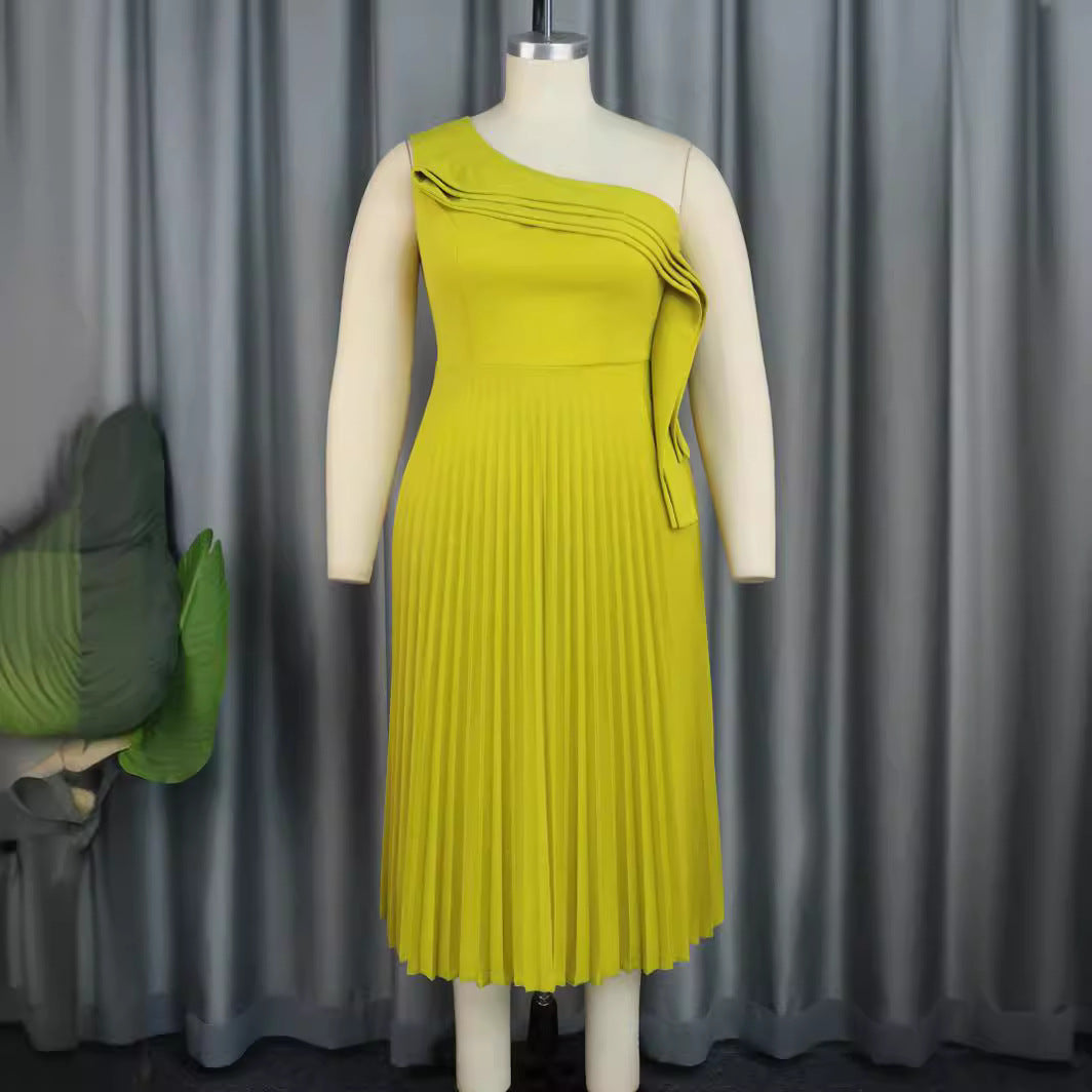 Dame Elegant sommerfugl kjole med asymmetrisk ruffles design Skovae