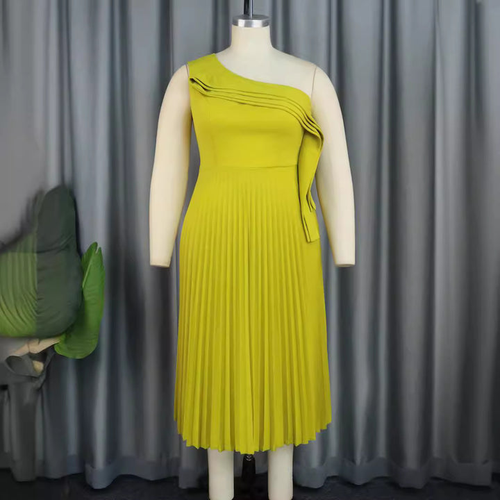 Dame Elegant sommerfugl kjole med asymmetrisk ruffles design Skovae