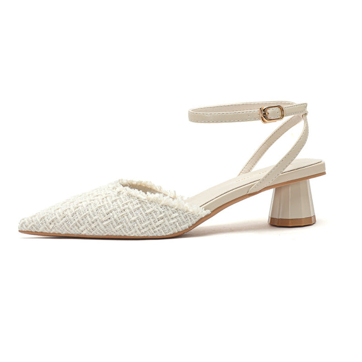 Dame Elegant Slingback Blokhæl Mules Stilla