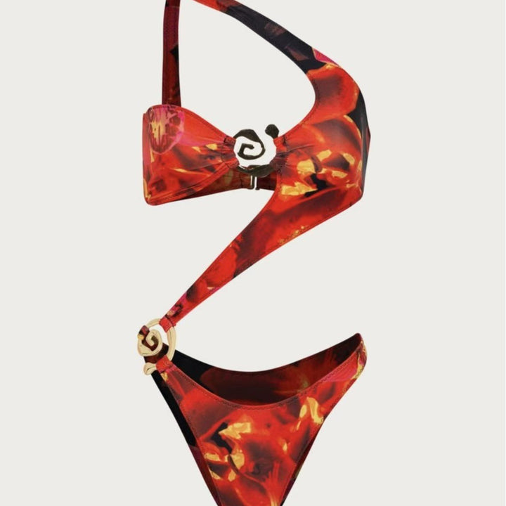 Dame Bikini med asymmetrisk design og elegante accenter Stilla