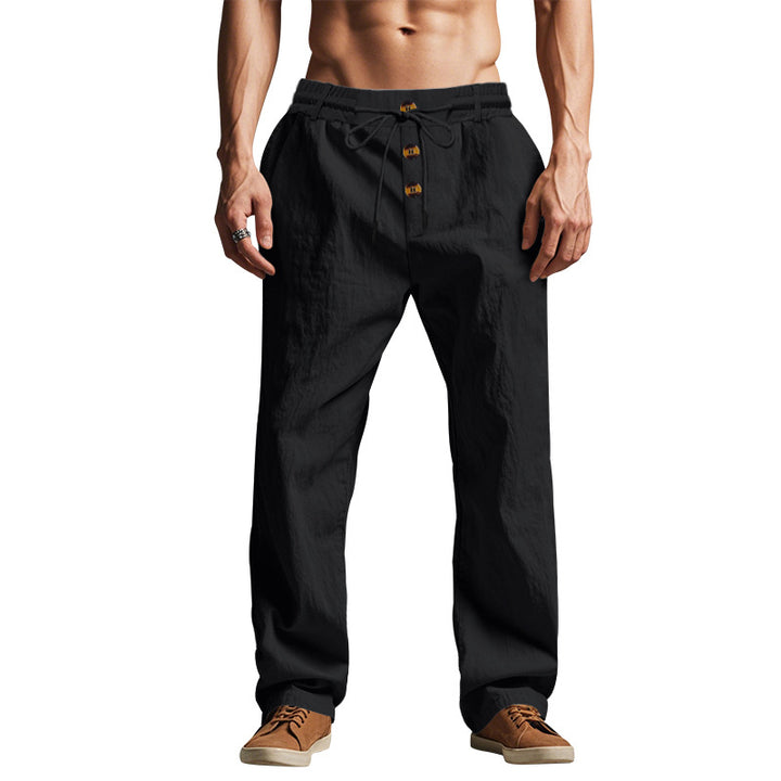 Herrer afslappede fritidsbukser med justerbar linning og praktiske sidelommer Stilla