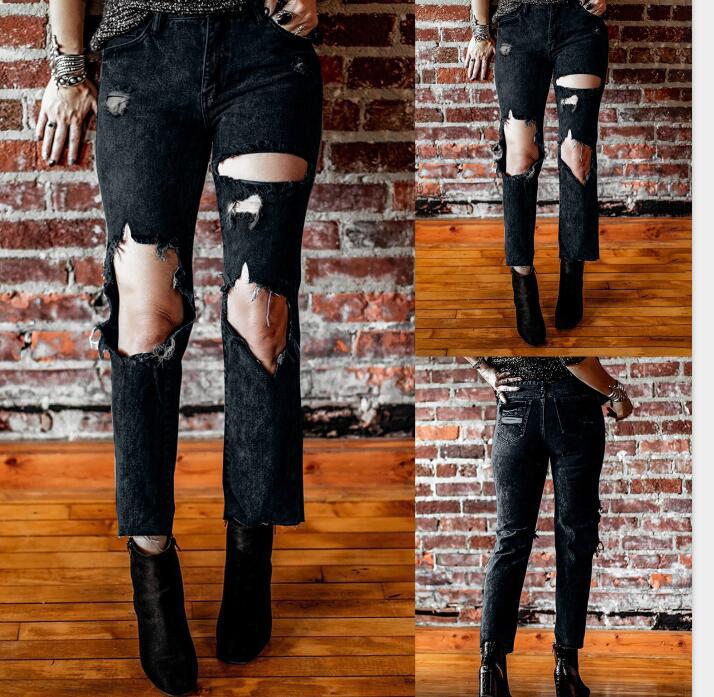Dame Zdestroyed jeans med høj talje og afslappet pasform Skovae