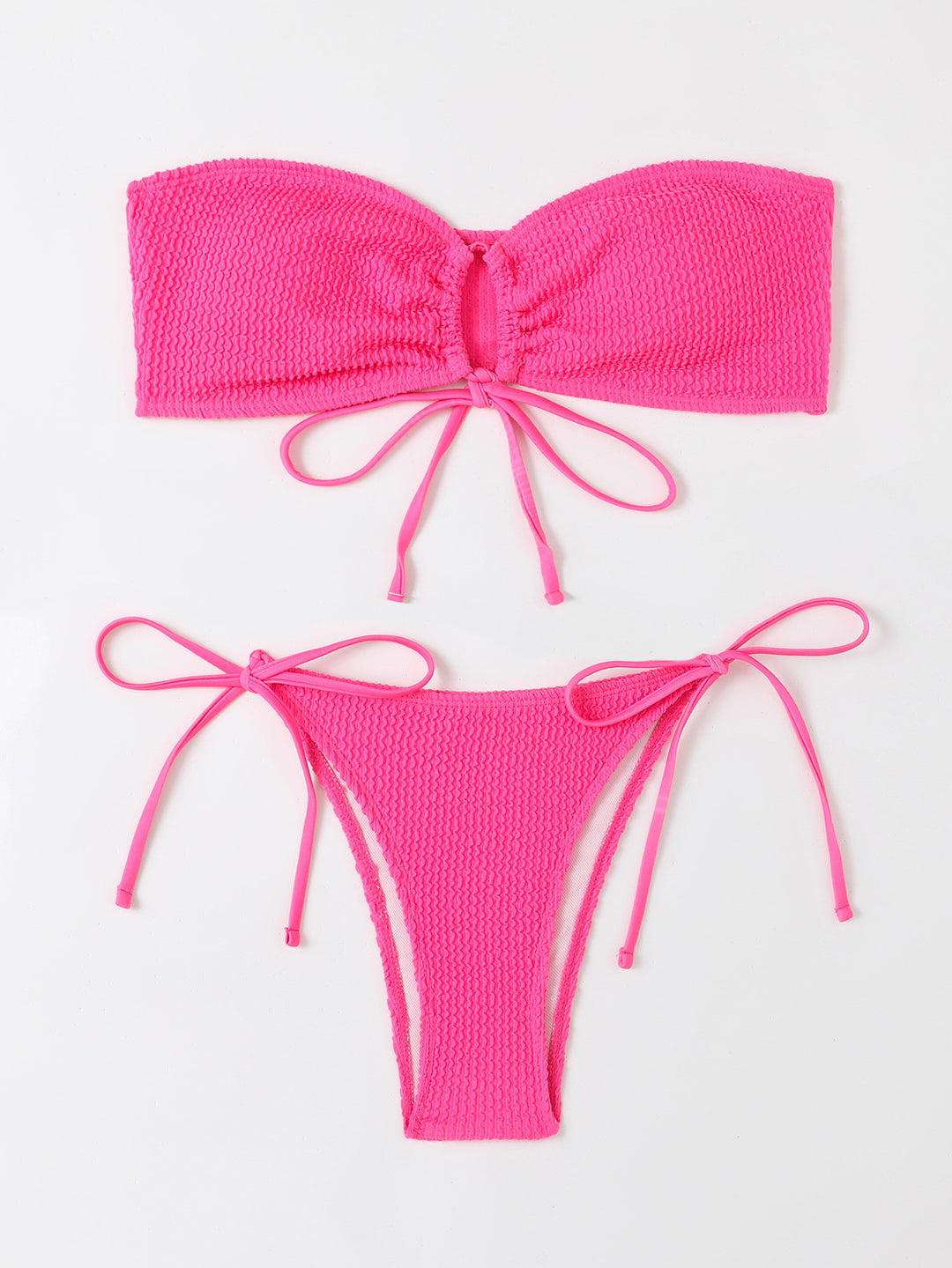 Dame Strapless Ripp-Bikini-Sæt Stilla