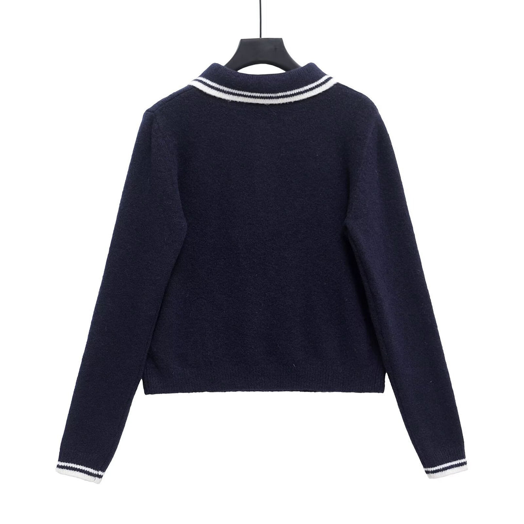 Femme Cropped Polo Pullover Stilla