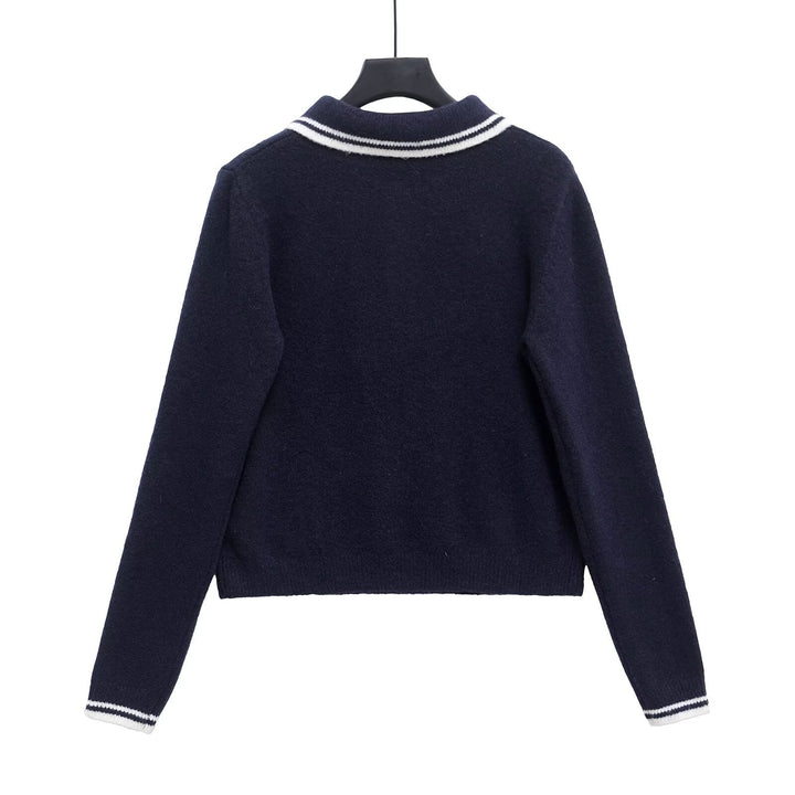 Femme Cropped Polo Pullover Stilla