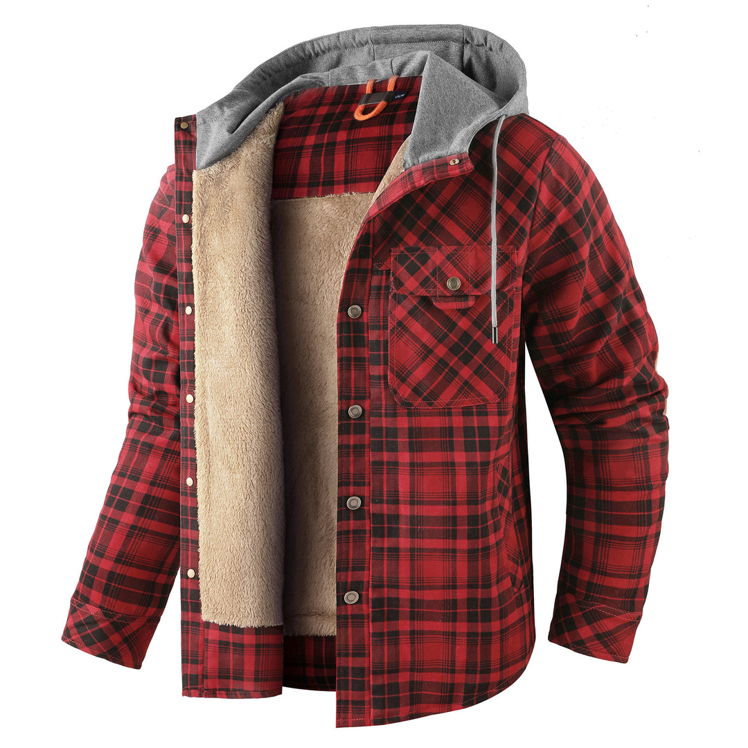 Herrer flanneljakke med blødt foer Stilla