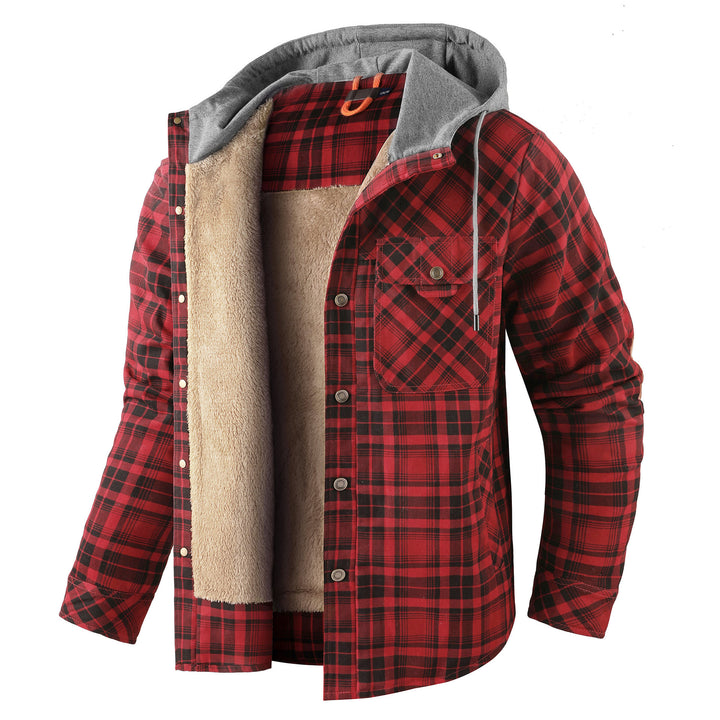 Herrer flanneljakke med blødt foer Stilla