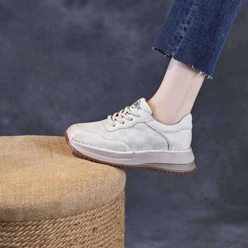 Dame Fritidsplatform Sneakers med elegant ternet design Stilla