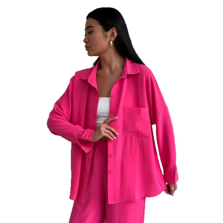 Dame afslappet oversized skjortejakke med fint stof Stilla