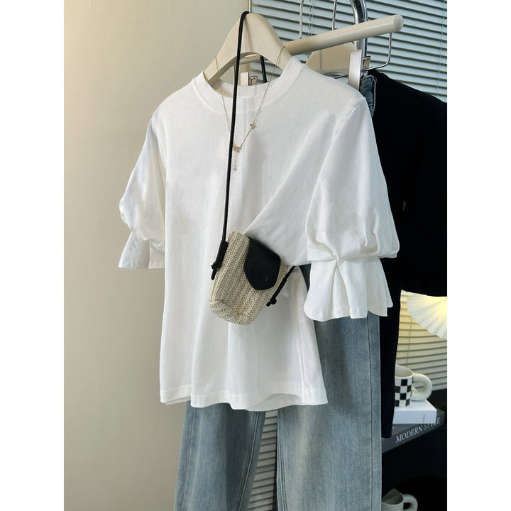 Femme Statement Puff Ærme T-Shirt Stilla