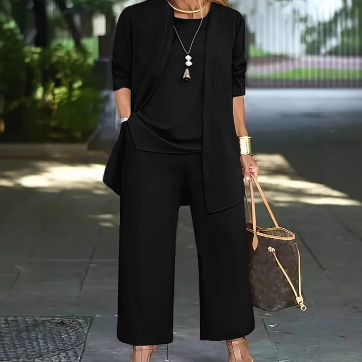 Dame trendy to-delt sæt med løs pasform og moderne blazer Stilla